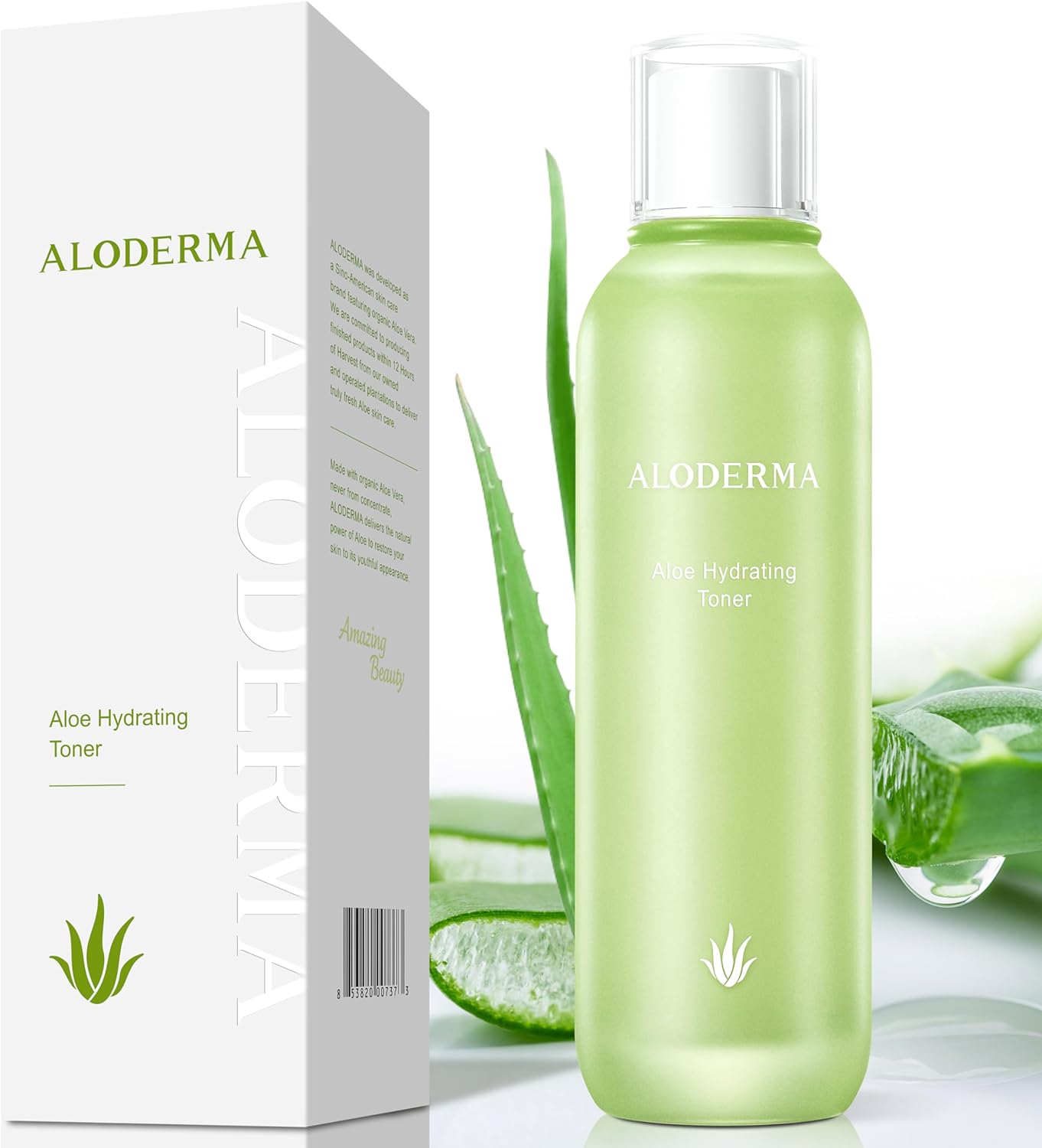 Aloderma Aloe Hydrating Facial Toner with 91% Organic Aloe Vera Juice - Natural Moisturizing Aloe Vera Toner for Face with Arginine - Aloe Vera Face Toner for Women  Men for All Skin Types, 4.2 oz