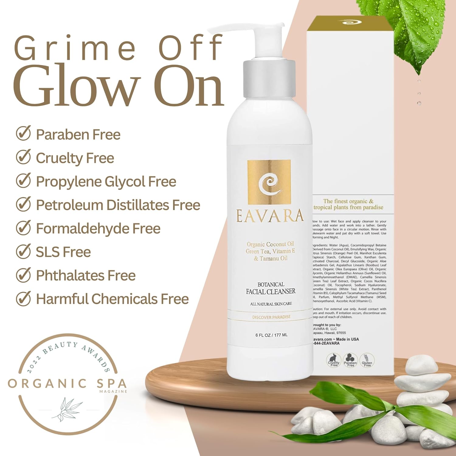 Award Winning Organic Face Wash | Anti Aging Natural Exfoliating Daily Facial Cleanser For Women And Men with Coconut Oil, Aloe Vera  Activated Charcoal, For Sensitive Skin, Hydrating  Moisturizing