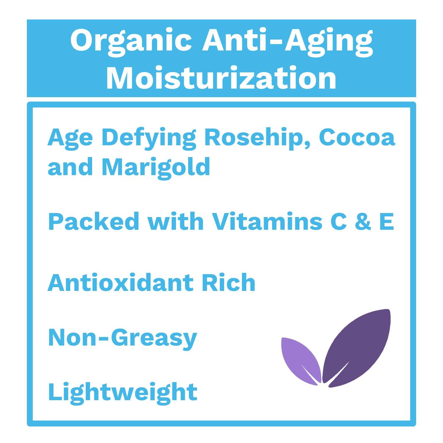 Block Island Organics Revitalizing Night Cream - Organic Anti-Aging Face Moisturizer with Natural Anti-Oxidants Vitamin C  E – EWG - Sensitive Skin Care for Face, Eyes, and Neck - 2 OZ