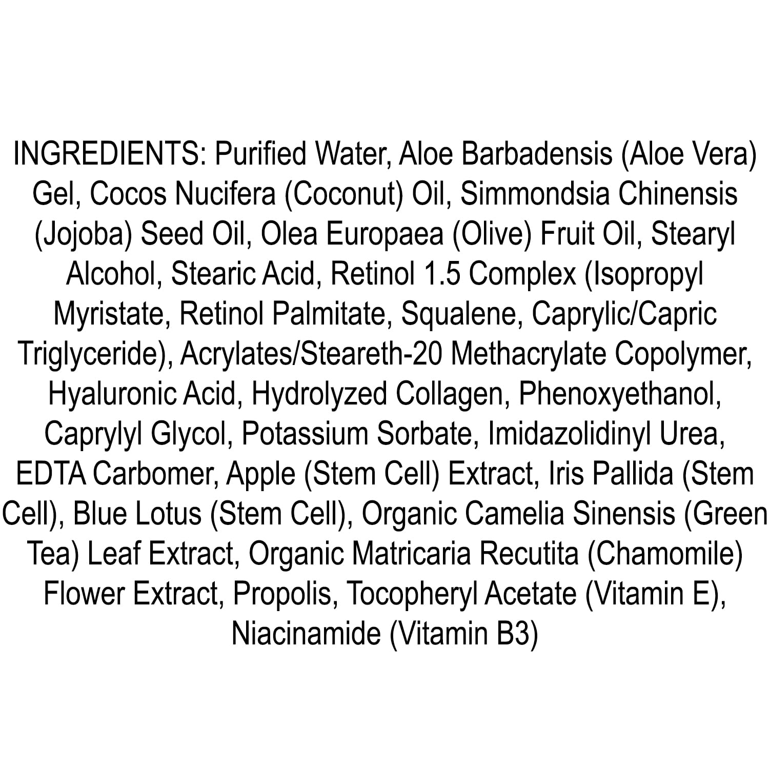 Collagen Face Moisturizer with Airless Pump - Collagen Botanical Stem Cells Cream for Skin with Retinol, Niacinamide, Hyaluronic Acid - Anti-Aging Day  Night Face Cream by InstaSkincare - Made in USA
