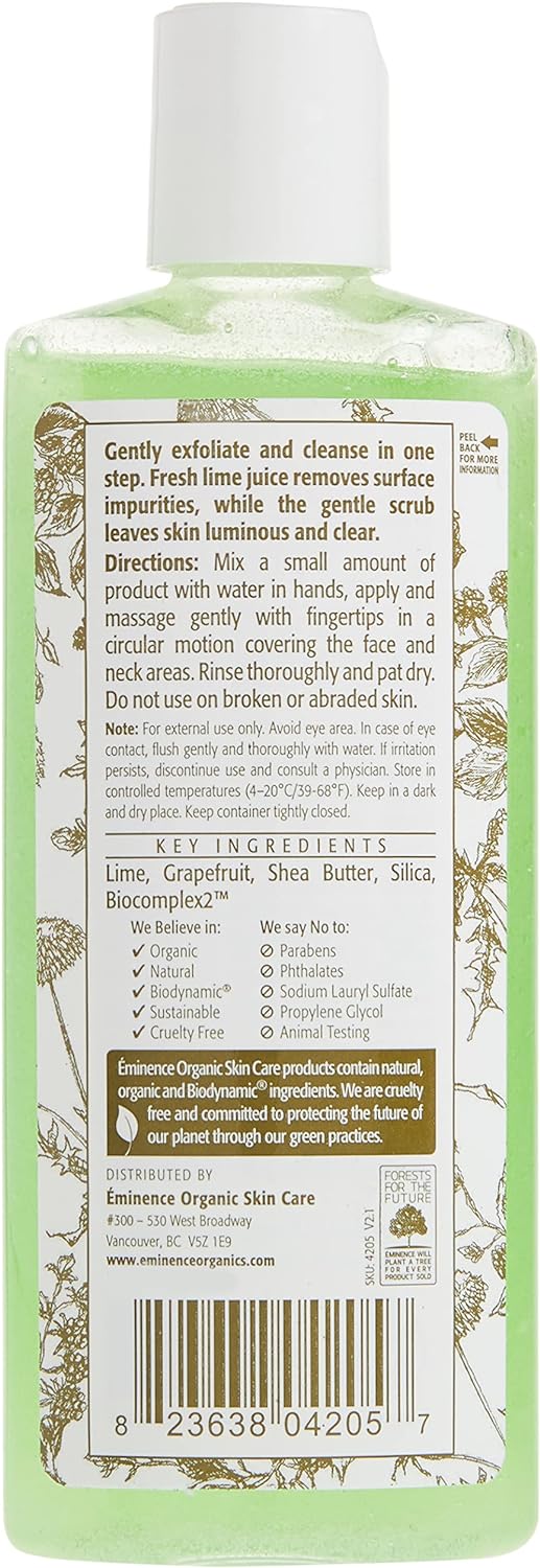 Eminence Organic Skincare Citrus exfoliating wash 4.2oz, 4.2 Ounce