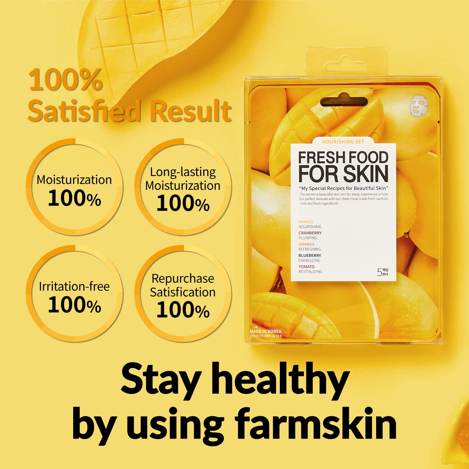 FARMSKIN Facial Sheet Mask, Organic Face Mask (12 pcs) | Hydrating Face Masks, Moisturizing, Brightening and Soothing | Korean Face Mask Skin Care  Beauty Facial Sheet Mask, Cruelty-Free