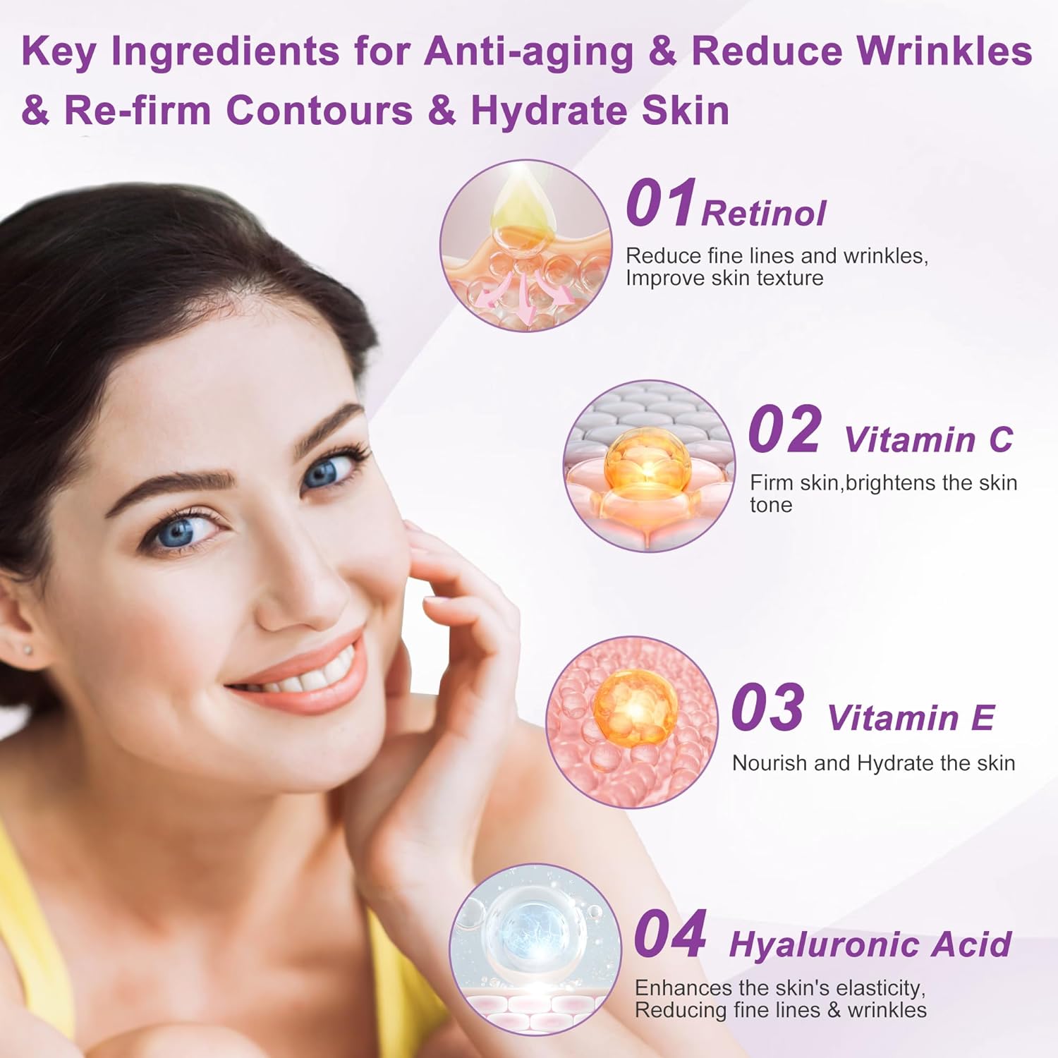 Gifts for Women,Anti Aging Skin Care Routine Kit,Reduce Wrinkles  Hydrate Skin,Facial Cleanser,Toner,Cream,Serum,Eye Cream Skincare Gift Set,Wife Mom Womens Gifts for Christmas Stocking Stuffers