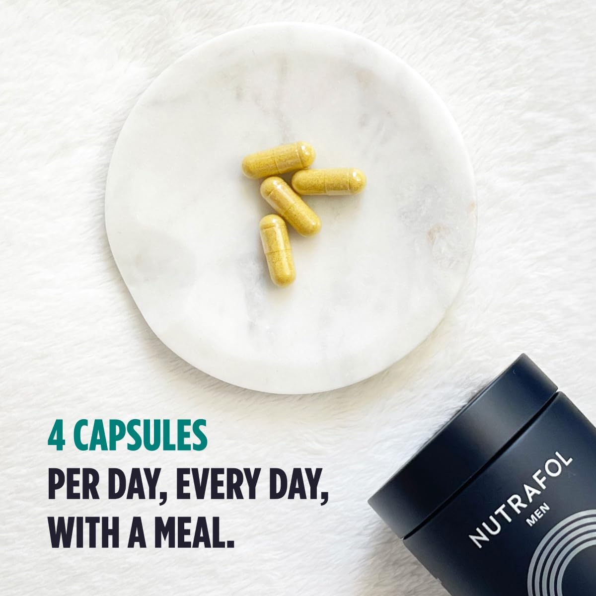 Nutrafol Mens Hair Growth Supplements, Clinically Tested for Visibly Thicker Hair and Scalp Coverage, Dermatologist Recommended - 1 Month Supply