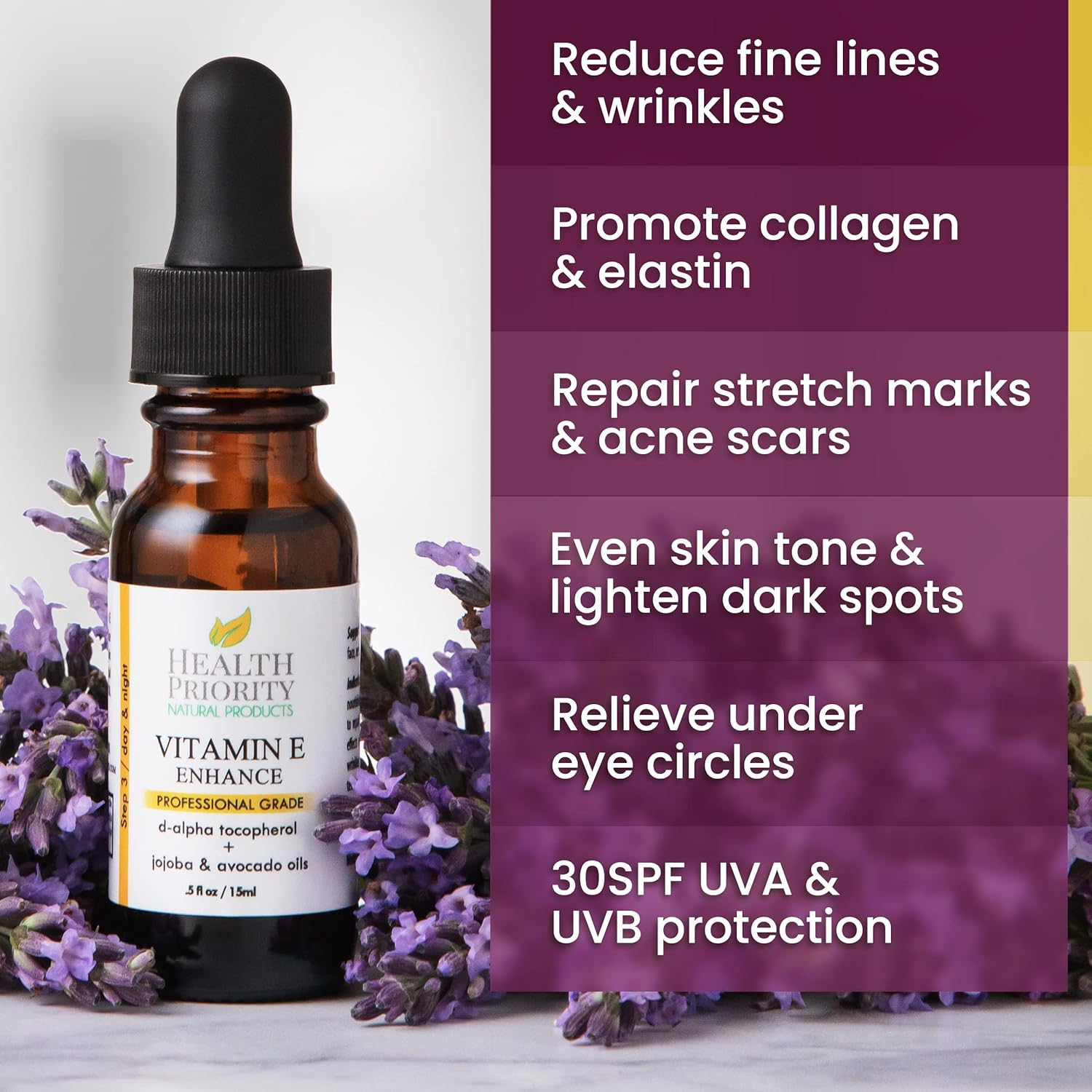 Organic Vitamin E Oil for Skin  Scars |100% Pure Natural Vitamin E Serum Hand Made in South Carolina | 15000 IU Vitamin E for Face  Hair| Non-GMO, Gluten  Cruelty Free, Vegan | Unscented 1 Fl Oz