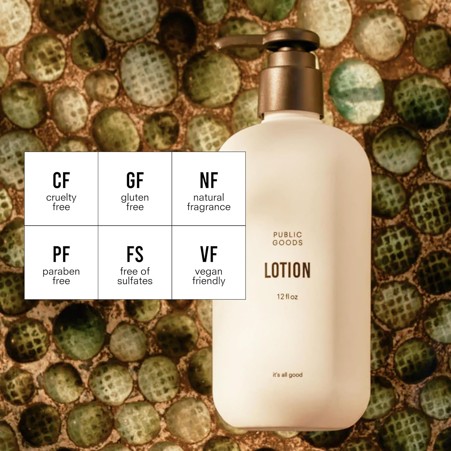Public Goods Body  Hand Lotion for Women  Men | Natural Moisturizing Daily Lotion for Dry  Itchy Skin | Paraben  Sulfate Free | Made with Organic Essential Oils | 12 Fl Oz Bottle