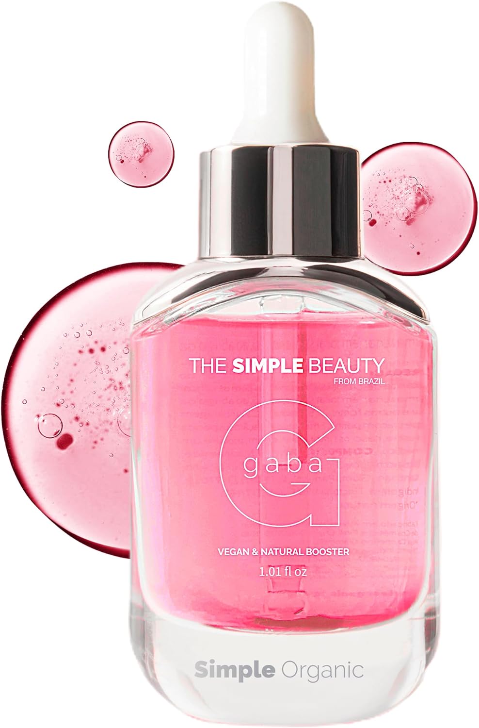 SIMPLE ORGANIC - Gaba Serum - Instant Lifting Effect, All Skin Types, Hyaluronic Acid, Repairs Damage Skin, Stimulates Collagen, Reduces Fine Lines and pores, Skincare Routine, Day  Night Serum